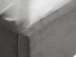 HASLEV 180 X 200 Cm|160 X 200 Cm|Sengeramme 140x200 m/opbevaringsplads mørkegråt stof