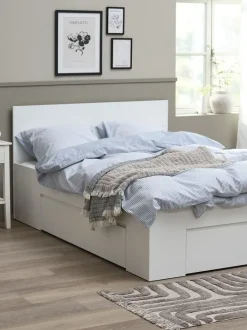 LIMFJORDEN 180 X 200 Cm|160 X 200 Cm|Sengeramme 140x200 3 skuffer Hvid