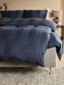 BARBO Sengetøj|Sengetøj satin 140x200 Mørkeblå
