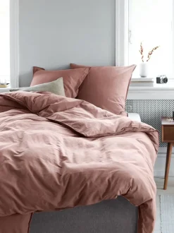 SANNE Sengetøj|Sengetøj vasket bomuld 140x200 Brun