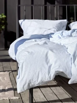 SHEILA Sengetøj|Sengetøj garnfarvet 140x200 blå