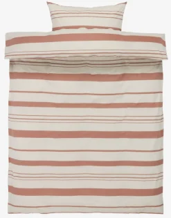 SILJE Sengetøj|Sengetøj garnfarvet 140x200 rust Rustrød