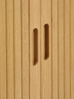 LYNGVIG Skænke Og Vitrineskabe|Skænke Og Vitrineskabe|Skab 90 cm 2 jalousilåger eg natur