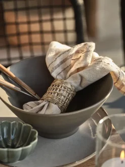 KARSTEN Serveringsservice|Skål Ø21xH9cm grå