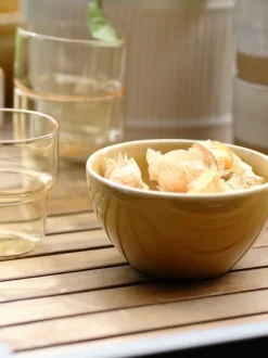 KLAUDI Serveringsservice|Skål Ø12xH6cm gul