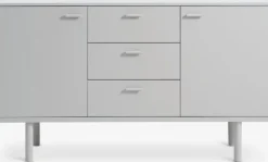 BELLELUND Skænke Og Vitrineskabe|Skænke Og Vitrineskabe|Skænk 2 låger 3 skuffer beige