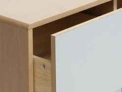 EGEBJERG Skænke Og Vitrineskabe|Skænke Og Vitrineskabe|Skænk 2 skuffer/1 låge grå/eg