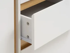 FENSMARK Skænke Og Vitrineskabe|Skænke Og Vitrineskabe|Skænk 2 låger 3 skuffer hvid/eg