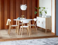 GAMTOFTE Skænke Og Vitrineskabe|Skænke Og Vitrineskabe|Skænk 3 låger eg/hvid