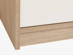 JENSLEV Skænke Og Vitrineskabe|Skænke Og Vitrineskabe|Skænk 2 låger 4 skuffer eg/hvid