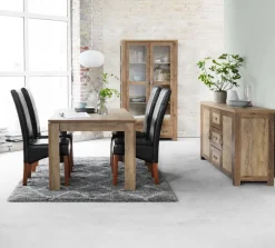 JUNGEN Skænke Og Vitrineskabe|Skænke Og Vitrineskabe|Skænk 2 låger 3 skuffer vild eg farve