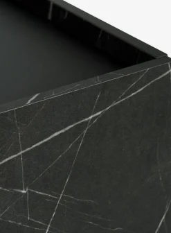 KRONDAL Skænke Og Vitrineskabe|Skænke Og Vitrineskabe|Skænk 3 låger sort/marmorfarve