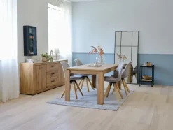 LINTRUP Skænke Og Vitrineskabe|Skænke Og Vitrineskabe|Skænk 2 låger 3 skuffer egefarve