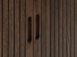 LYNGVIG Skænke Og Vitrineskabe|Skænke Og Vitrineskabe|Skænk 160 cm 2 jalousilåger mørk eg Mørkeg