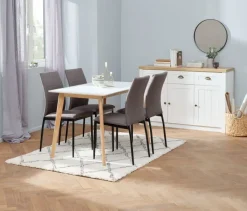 MARKSKEL Skænke Og Vitrineskabe|Skænke Og Vitrineskabe|Skænk 3 låger /egefarve Hvid