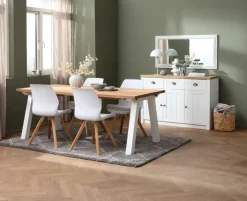 MARKSKEL Skænke Og Vitrineskabe|Skænke Og Vitrineskabe|Skænk 3 låger /egefarve Hvid