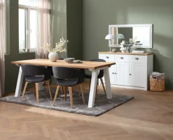 MARKSKEL Skænke Og Vitrineskabe|Skænke Og Vitrineskabe|Skænk 3 låger /egefarve Hvid