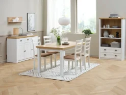 MARKSKEL Skænke Og Vitrineskabe|Skænke Og Vitrineskabe|Skænk 3 låger /egefarve Hvid