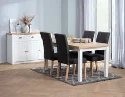 MARKSKEL Skænke Og Vitrineskabe|Skænke Og Vitrineskabe|Skænk 3 låger /egefarve Hvid