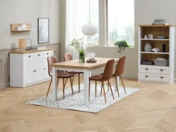 MARKSKEL Skænke Og Vitrineskabe|Skænke Og Vitrineskabe|Skænk 3 låger /egefarve Hvid