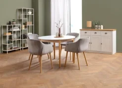 MARKSKEL Skænke Og Vitrineskabe|Skænke Og Vitrineskabe|Skænk 3 låger /egefarve Hvid