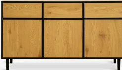 ODENSE Skænke Og Vitrineskabe|Skænke Og Vitrineskabe|Skænk 3 låger 3 skuffer eg/sort