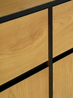 ODENSE Skænke Og Vitrineskabe|Skænke Og Vitrineskabe|Skænk 3 låger 3 skuffer eg/sort