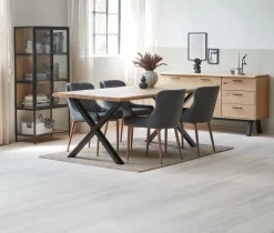 SANDBY Skænke Og Vitrineskabe|Skænke Og Vitrineskabe|Skænk 2 låger + 3 skuffer eg natur/sort