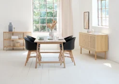 SNESLEV Skænke Og Vitrineskabe|Skænke Og Vitrineskabe|Skænk 2 hylder efarve Eg