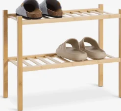 EGTVED Skoopbevaring|Skoreol 2 hylder kan stables bambus