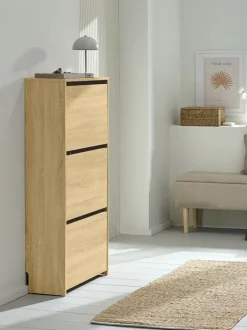 BAKHUSE Skoopbevaring|Skoskab 3 rum efarve Eg