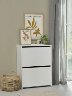 BAKHUSE Skoopbevaring|Skoskab 2 rum Hvid