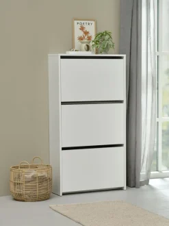 BAKHUSE Skoopbevaring|Skoskab 3 rum Hvid