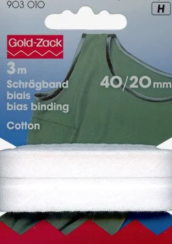 JYSK Sytilbehør|Skråbånd bomuld 40/20 mm hvid