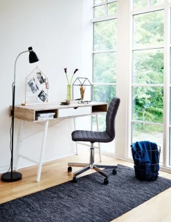 ABBETVED Skriveborde|Skrivebord 48x120 eg/hvid Eg+Hvid