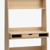 KRARUP Skriveborde|Skrivebord 2 hylder 95x185 egefarve