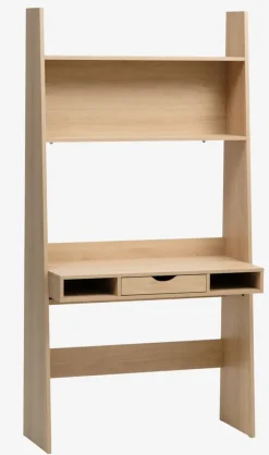 KRARUP Skriveborde|Skrivebord 2 hylder 95x185 egefarve