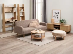 KRARUP Skriveborde|Skrivebord 2 hylder 95x185 egefarve