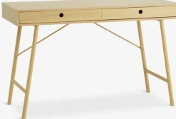 LINDVED Skriveborde|Skrivebord 48x120 2 skuffer egefarve