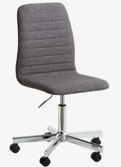 ABILDHOLT Kontorstole|Skrivebordsstol mørkegråt stof/krom