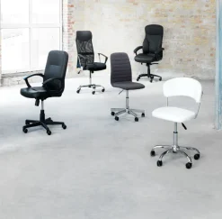 ABILDHOLT Kontorstole|Skrivebordsstol mørkegråt stof/krom