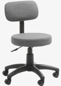 MULDBJERG Kontorstole|Skrivebordsstol mørkegråt stof/sort