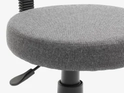 MULDBJERG Kontorstole|Skrivebordsstol mørkegråt stof/sort