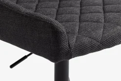 PEBRINGE Kontorstole|Skrivebordsstol mørkegråt stof/sort