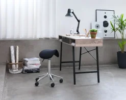 SALTOFTE Kontorstole|Skrivebordsstol sort/krom