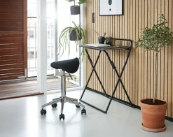 SALTOFTE Kontorstole|Skrivebordsstol sort/krom