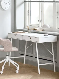 STENVAD Skriveborde|Skrivebord 48x120 2 skuffer hvid