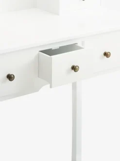 MALLING Konsolborde|Konsolborde|Sminkebord m/spejl 5 skuffer hvid