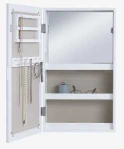 MALLING Småopbevaring Diverse|Smykkeskab m/spejl hvid