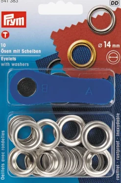 JYSK Sytilbehør|Snøreringe sølvfarvet 14mm 10 stk/pk